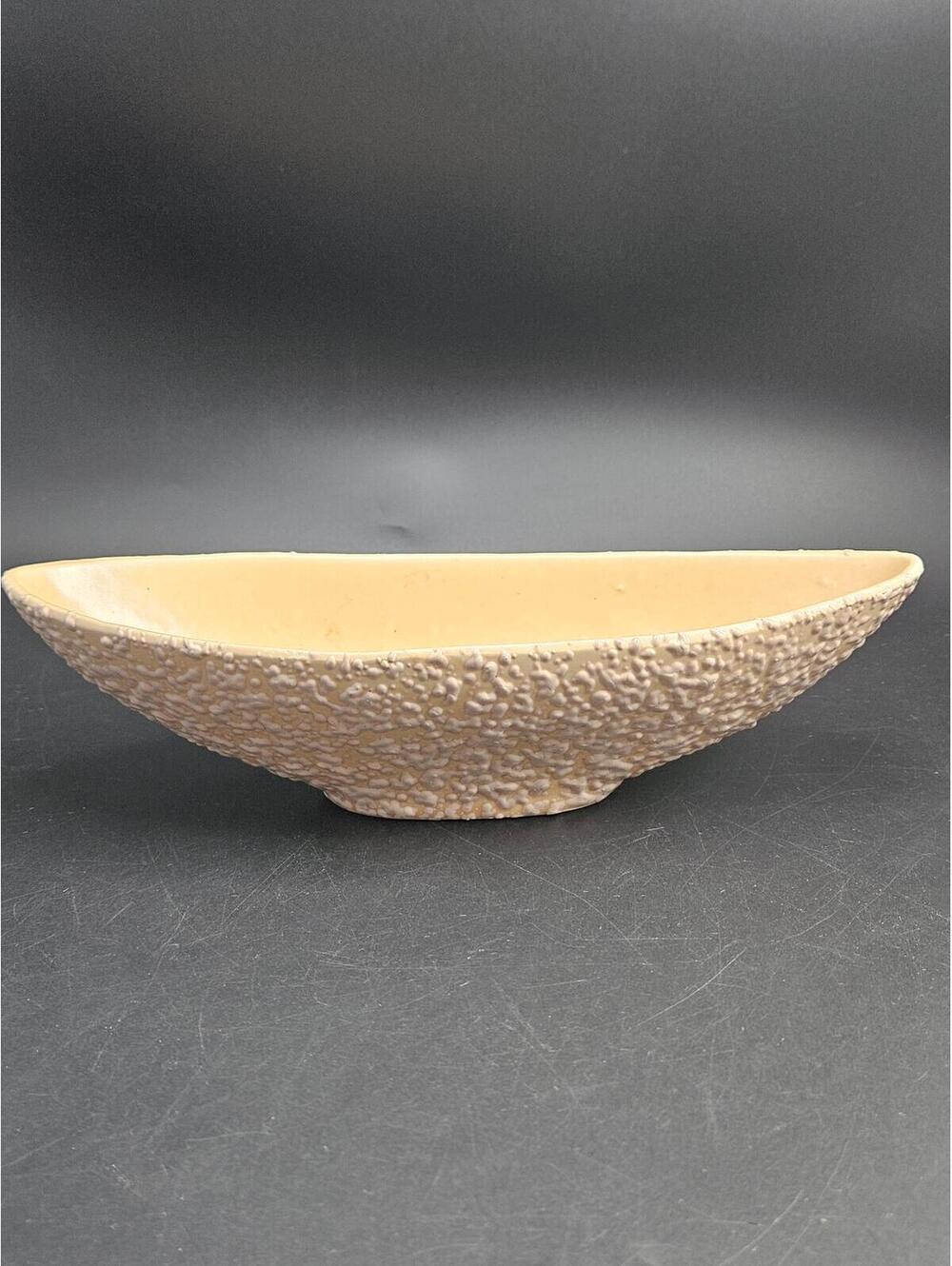 Vintage Mid Century Stanford Sebring Ohio 514A Popcorn Textured Console Bowl 11"